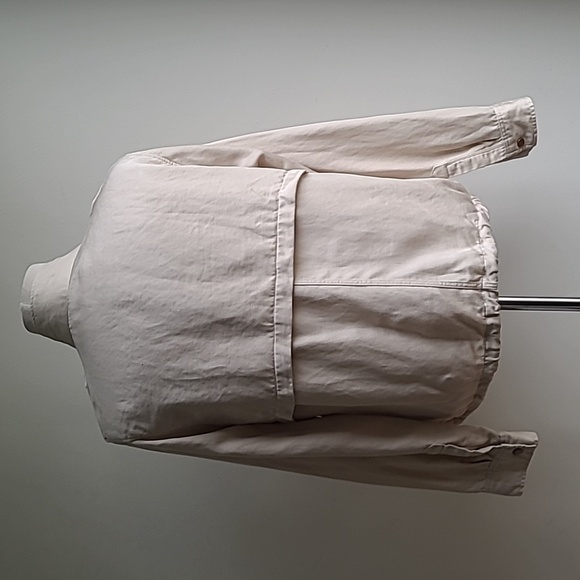 RAILS COLLINS Linen Blend Utility Jacket Off White Bone Medium - Picture 5 of 11